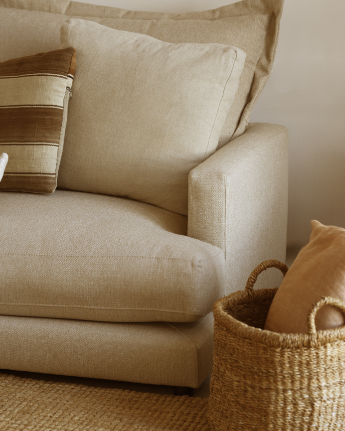 Gerade beige 215x105cm Sofa