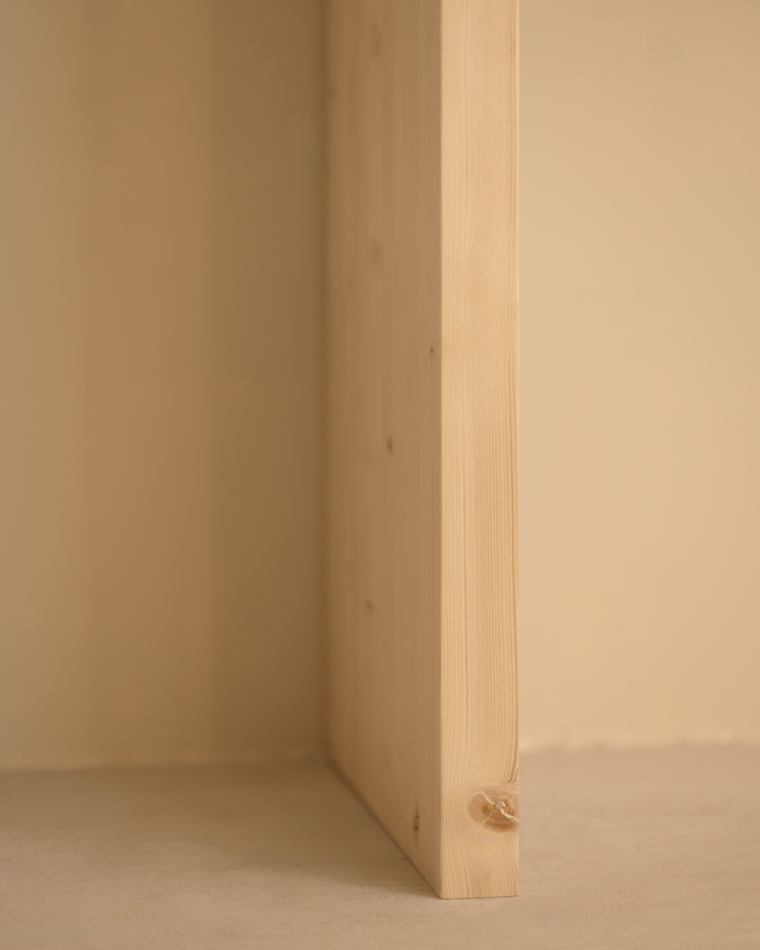 Massivholzkonsole in Naturfarbe, 120x80cm.