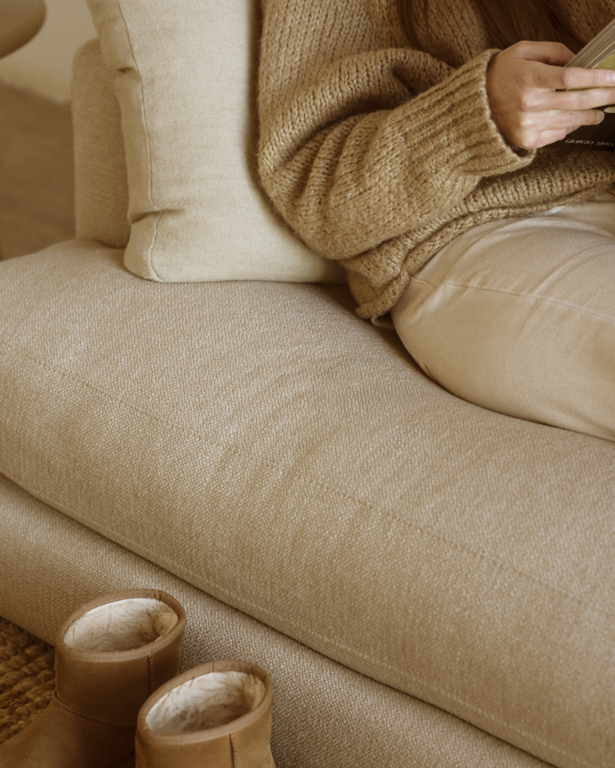 Gerade beige 215x105cm Sofa