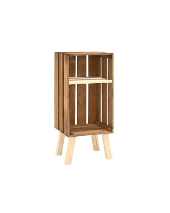 Nachttisch aus massivem Eichenholz in dunkler Eiche 66x26cm.