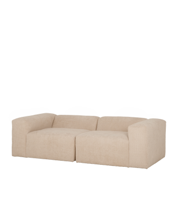 Zweier-Sofa aus Bouclé in Beige, 240x110cm.