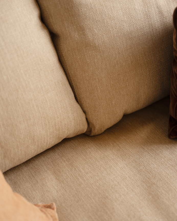 Gerades beigefarbenes Sofa 325x105cm