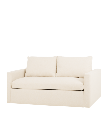 Schlafsofa in Weiß, 185x95 cm.
