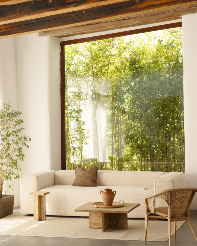 Bouclé-Sofa in Beige in verschiedenen Größen