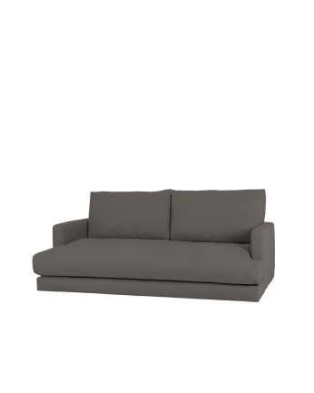 Gerades Sofa in dunkelgrauem Farbton, 216 cm lang