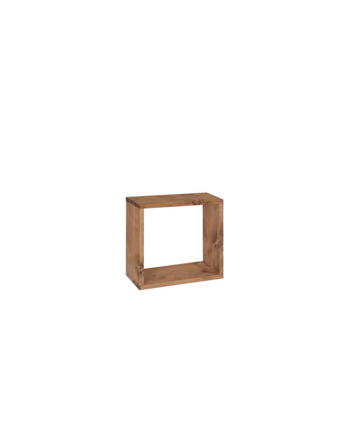 Estanteria de madera maciza en tono roble oscuro