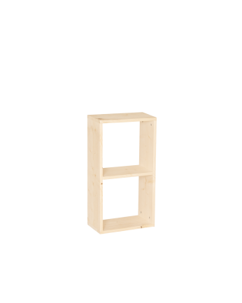 Estanteria de madera maciza en tono natural con 1 estante