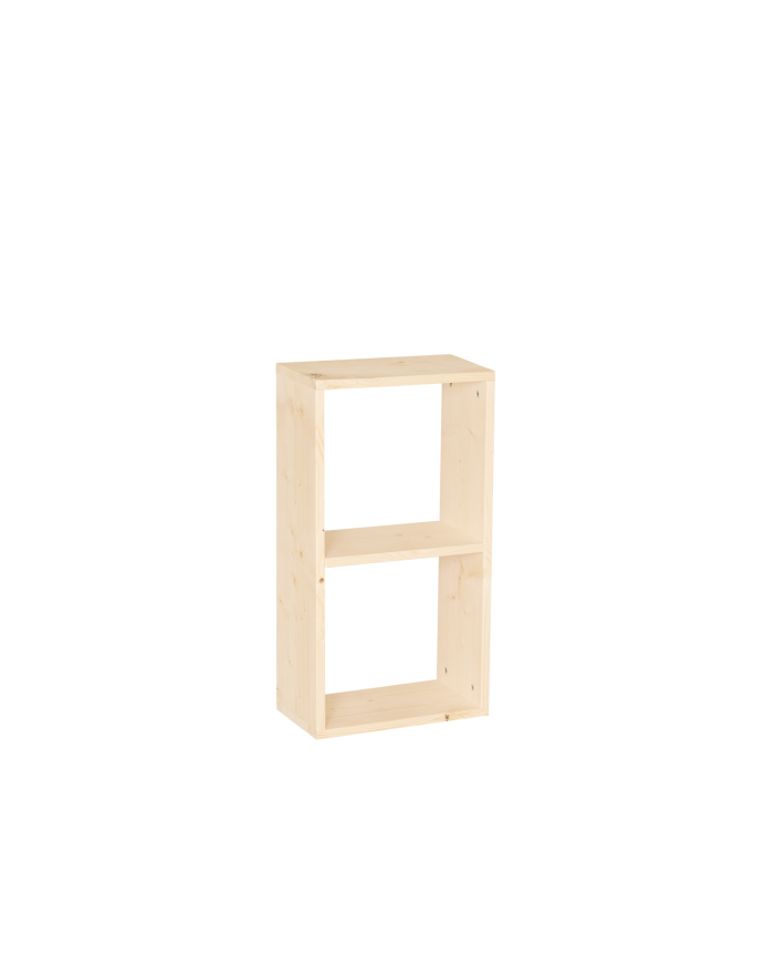 Estanteria de madera maciza en tono natural con 1 estante