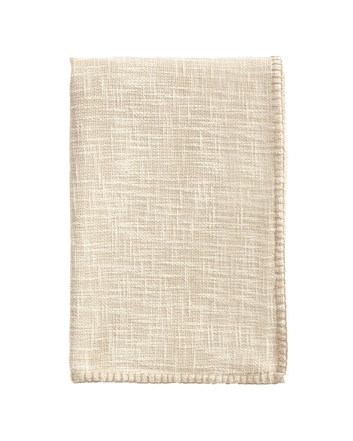 Plaid de algodón slub crudo de 120x180cm