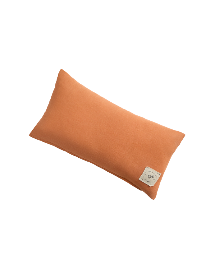 Funda de cojín de algodón vintage color tierra de 30x60cm