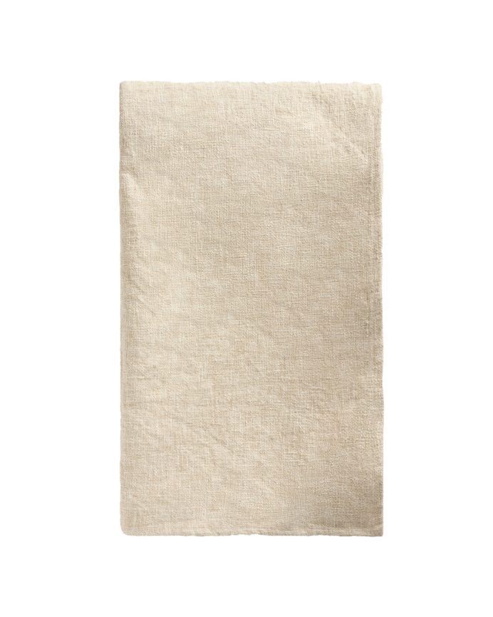 Baumwoll-Leinen-Bettdecke in Beige in verschiedenen Größen