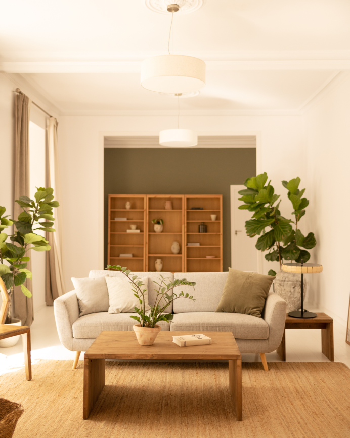 Couchtisch Aus Massivholz, 45x110cm