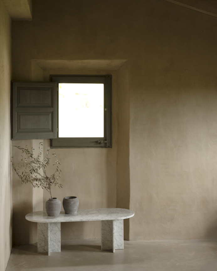 Couchtisch Aus Marmor, 40x120cm