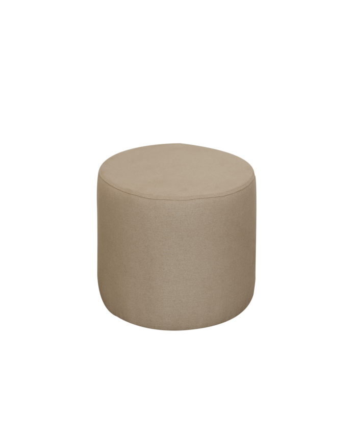 Pouf in Taupe-Ton in 44x42cm