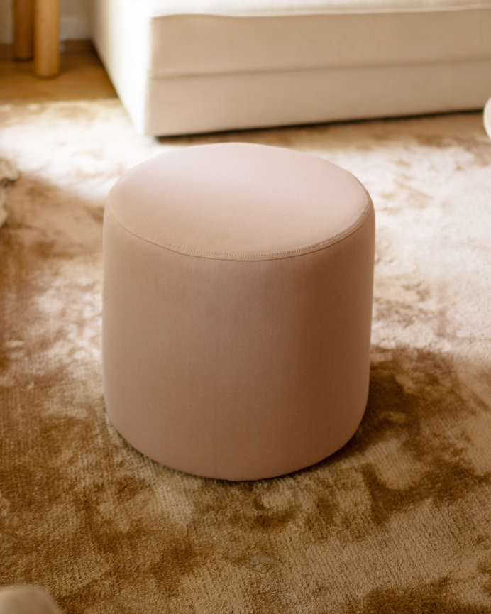 Pouf in Rosa-Ton in 44x42cm