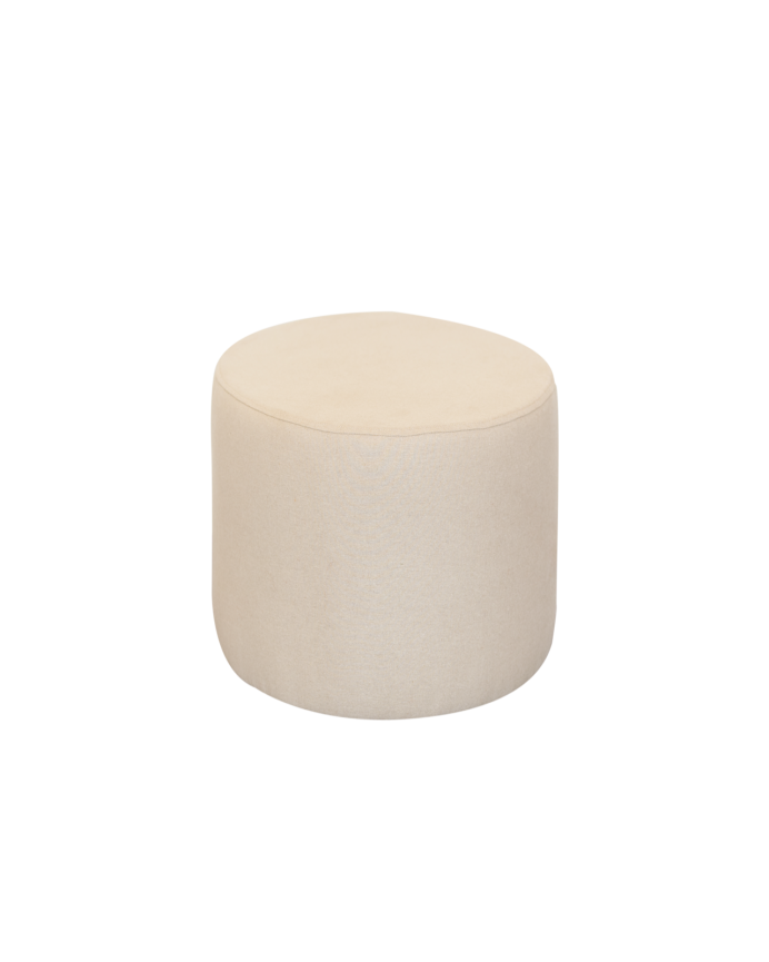 Pouf in Naturton in 44x42cm