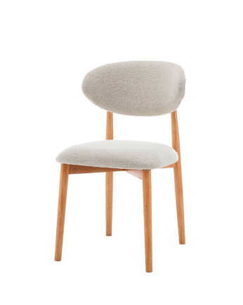 2er-Set Stoffstühle in Weiß, 80,5 x 48,5 cm