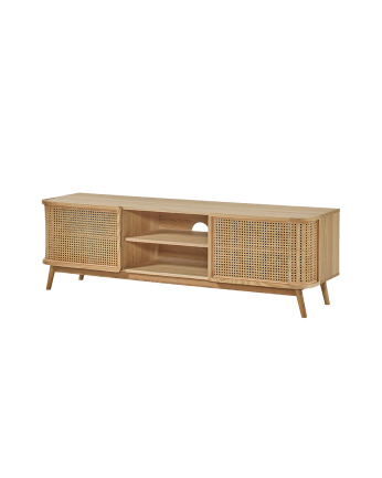 Sideboard aus Massivholz in Naturfarbe, 160x50cm