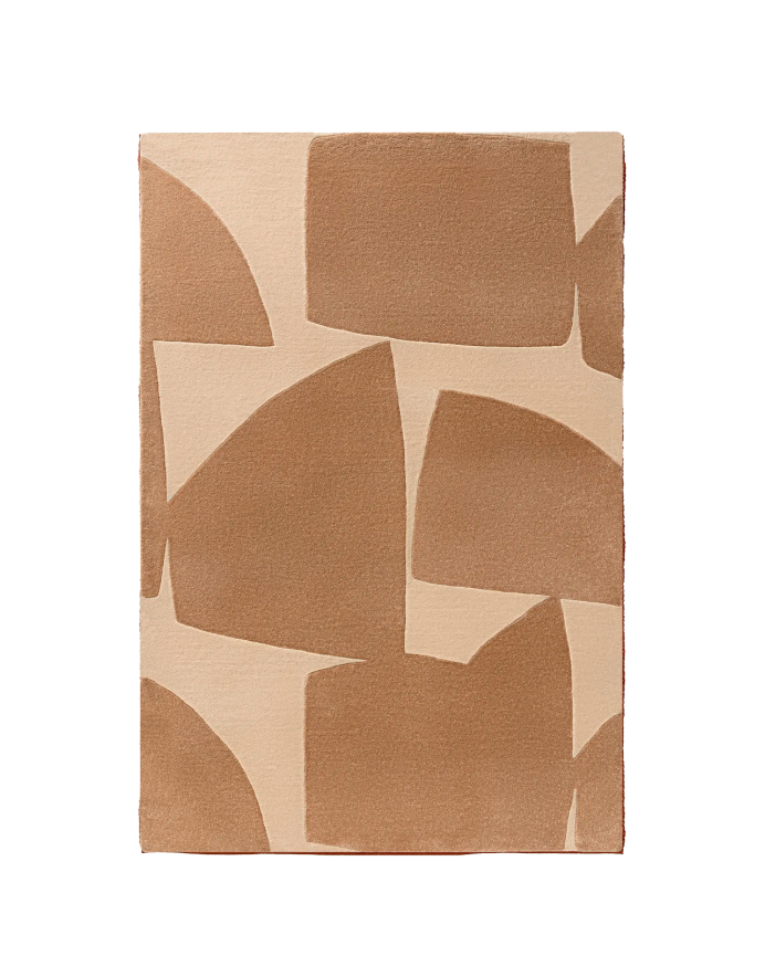 Teppich rechteckig aus Polyester beige in verschiedenen Größen