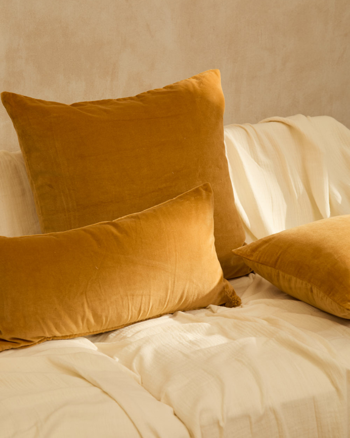 Kissenbezug in Senf verschiedene Größen