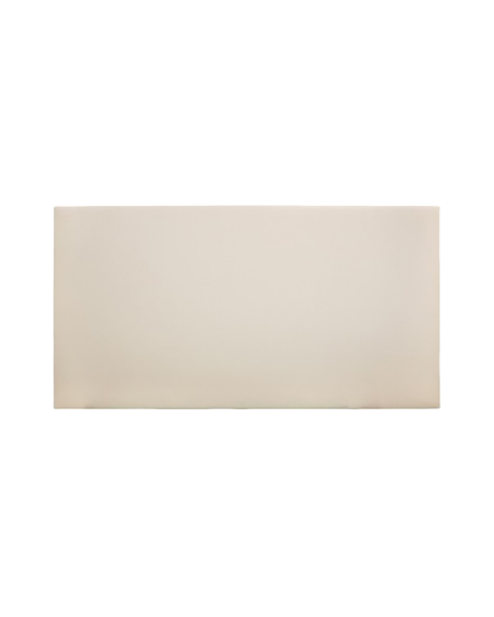 Upholstered headboard in smooth beige faux leather in various sizes