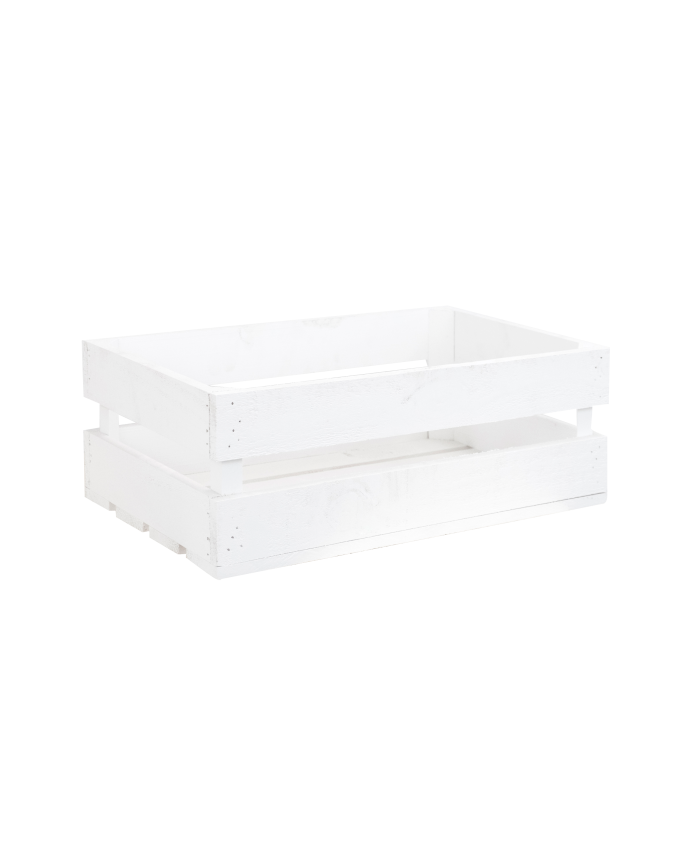 Solid wood medium-sized white tone wooden box