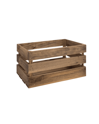 Solid dark oak wood large box