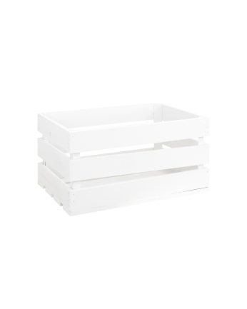 Solid white large wooden box