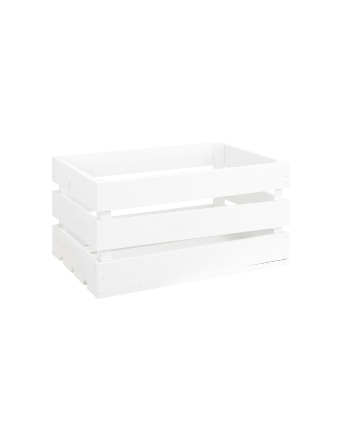 Solid white large wooden box