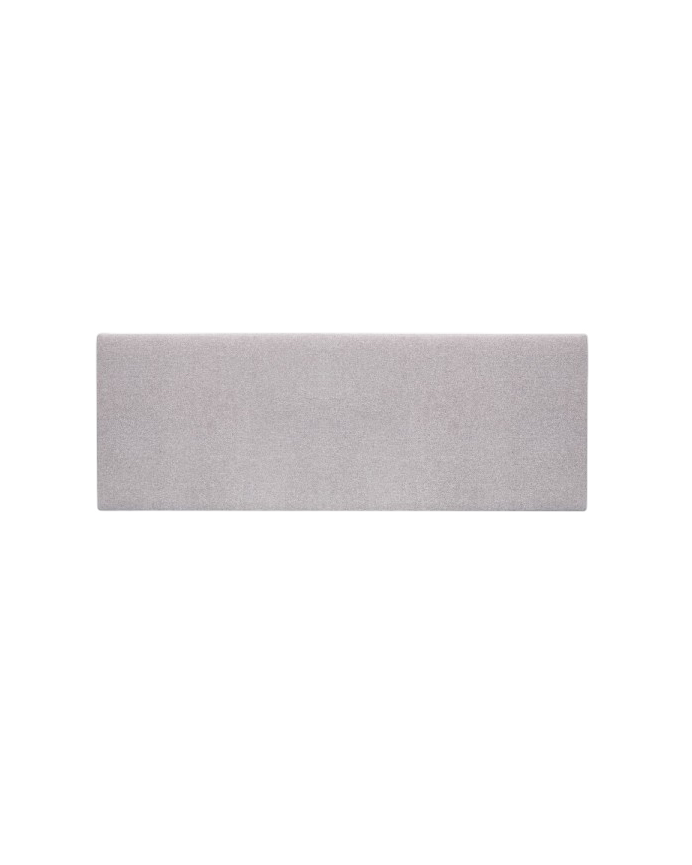Upholstered headboard in smooth polyester in lavender color of various sizes.