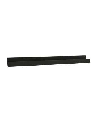 Solid wood floating shelf in black tone, various sizes