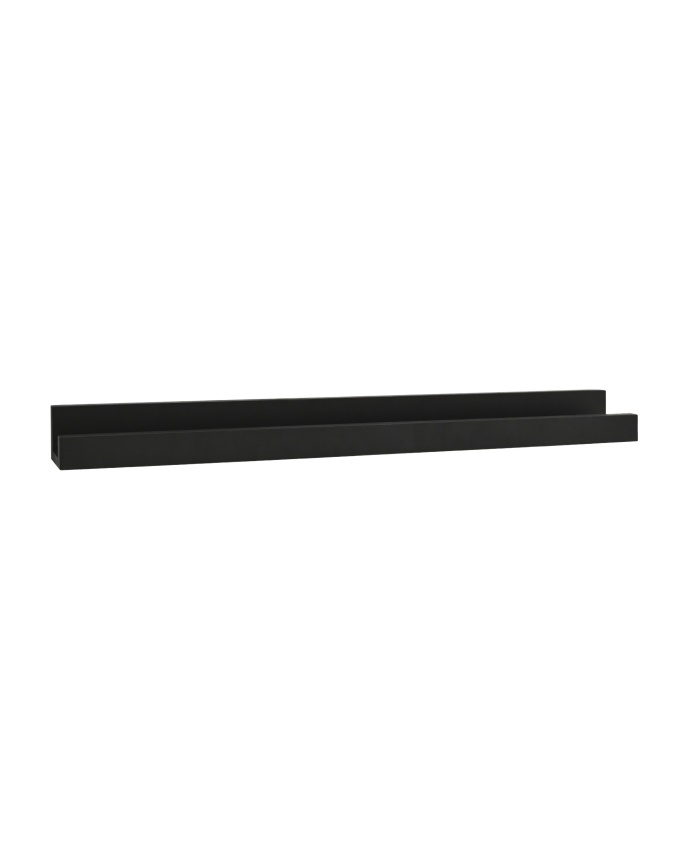 Solid wood floating shelf in black tone, various sizes