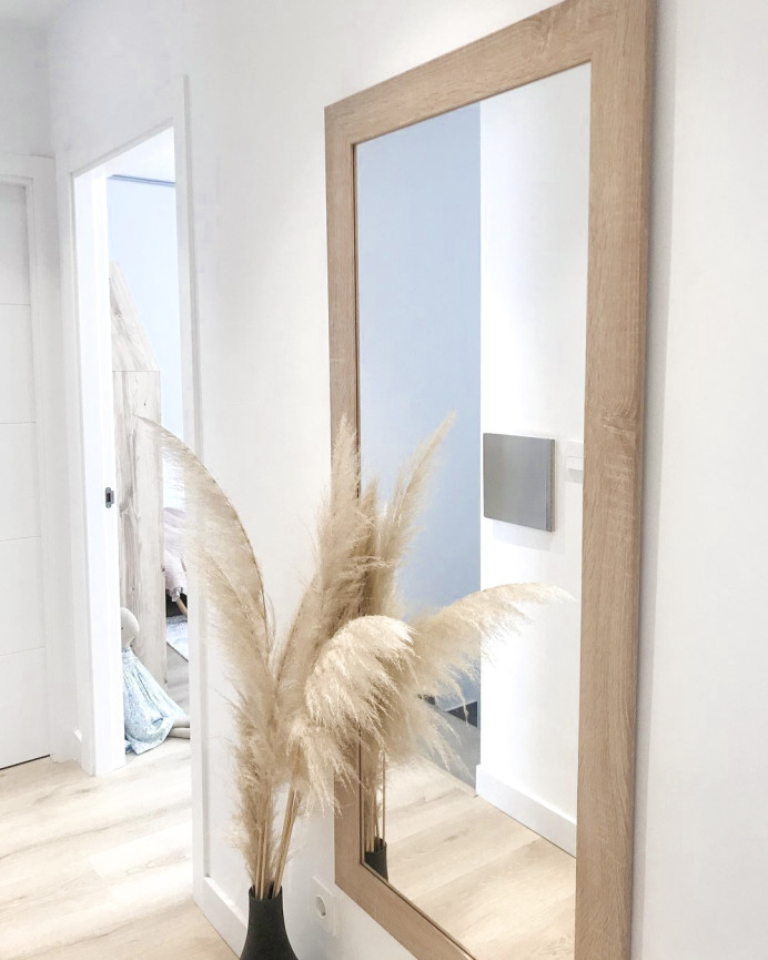 Dark oak wood effect mirror in various sizes