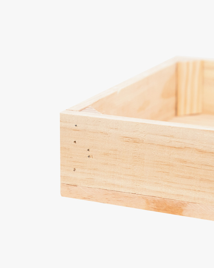 Solid wood small natural tone wooden box