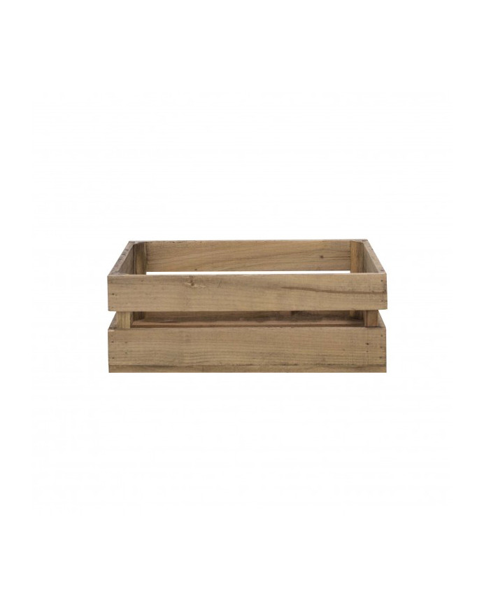 Solid wood medium-sized dark oak box.