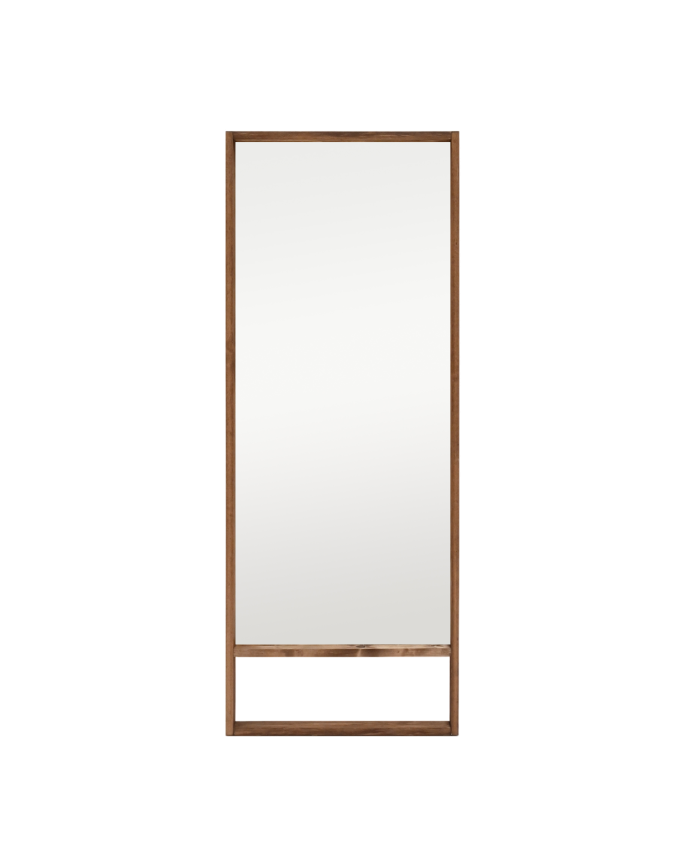 Solid dark oak wood effect mirror in various sizes.