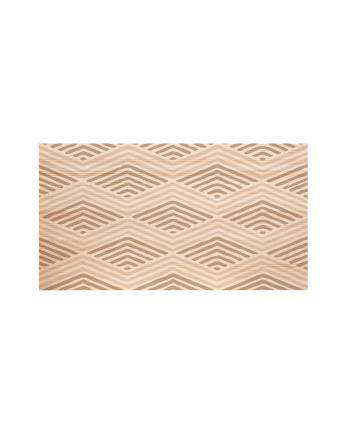 Solid wood headboard with Pyramid Pattern I in a natural tone available in various sizes.