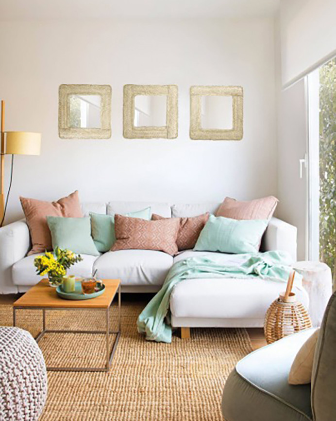 Esparto mirror of various sizes