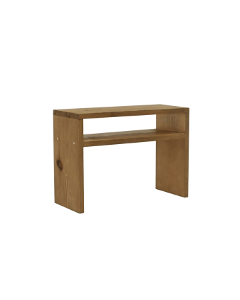 Solid wood dark oak bedside table measuring 50x36cm