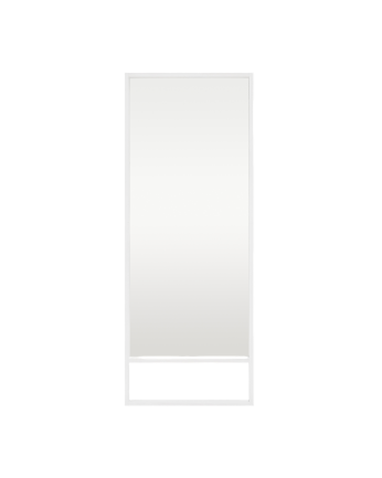 Solid wood effect mirror in white tone of various sizes