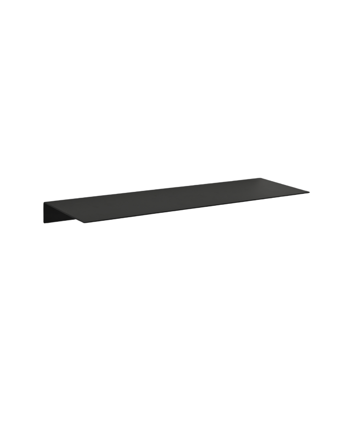 100% recycled steel shelf in black tone, 4x50cm.