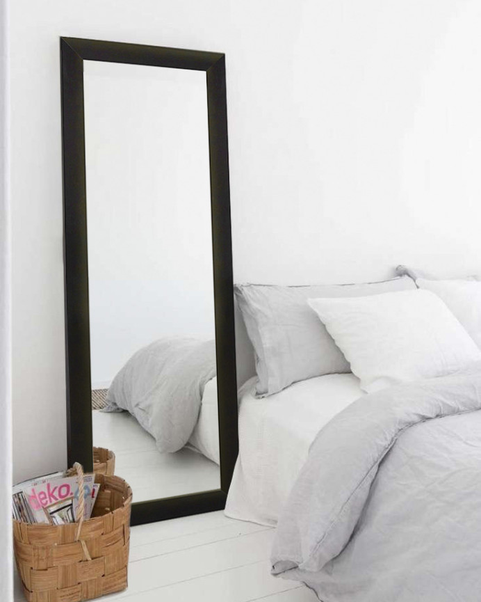 Black wooden mirror of various sizes