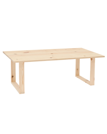 Solid wood natural finish coffee table 120x60cm