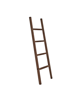 Solid walnut wood staircase of 150x41cm.