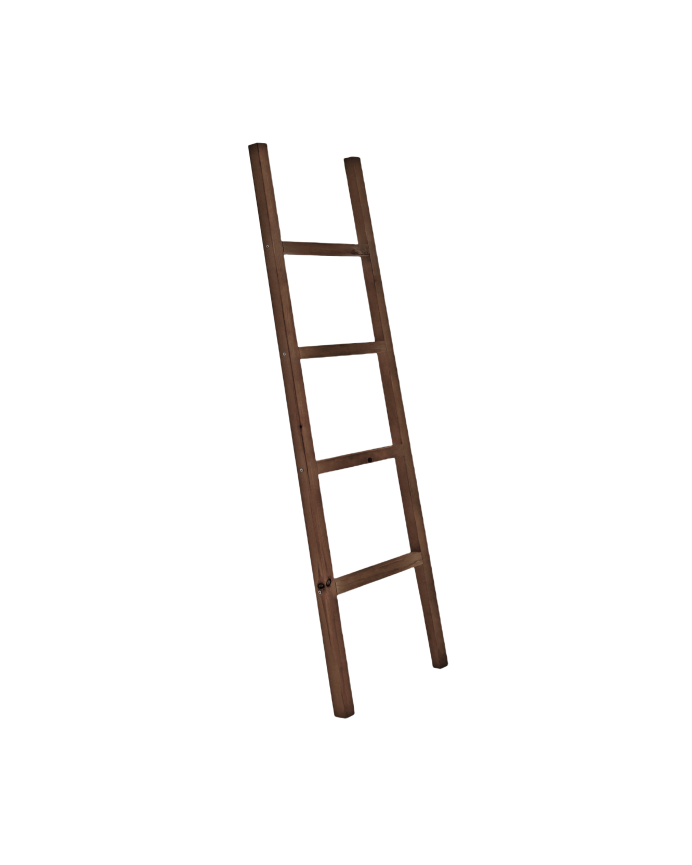 Solid walnut wood staircase of 150x41cm.