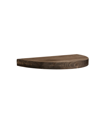 Solid wood floating nightstand in walnut tone measuring 3x40cm.