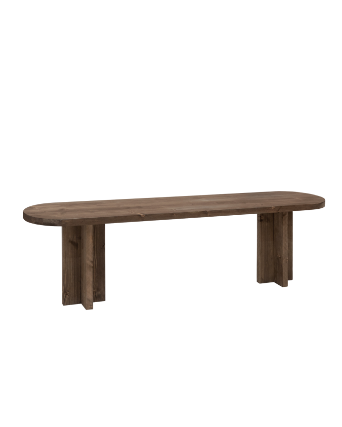 Solid walnut wood bench in various sizes.