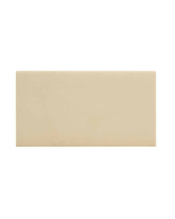 Upholstered cotton headboard in beige color available in various sizes.