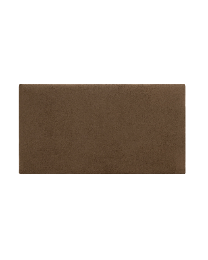 Cotton upholstered headboard in brown color in various sizes.