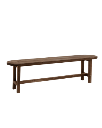 Solid wood walnut-toned bench in various sizes.